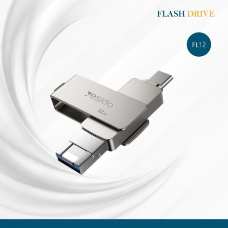 Yesido -FL12 Flash 64GB for Phone & iPad & Tablet Type C & lightning